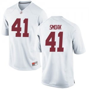 Youth Alabama Crimson Tide #41 Kyle Smoak White Replica NCAA College Football Jersey 2403HYWA7